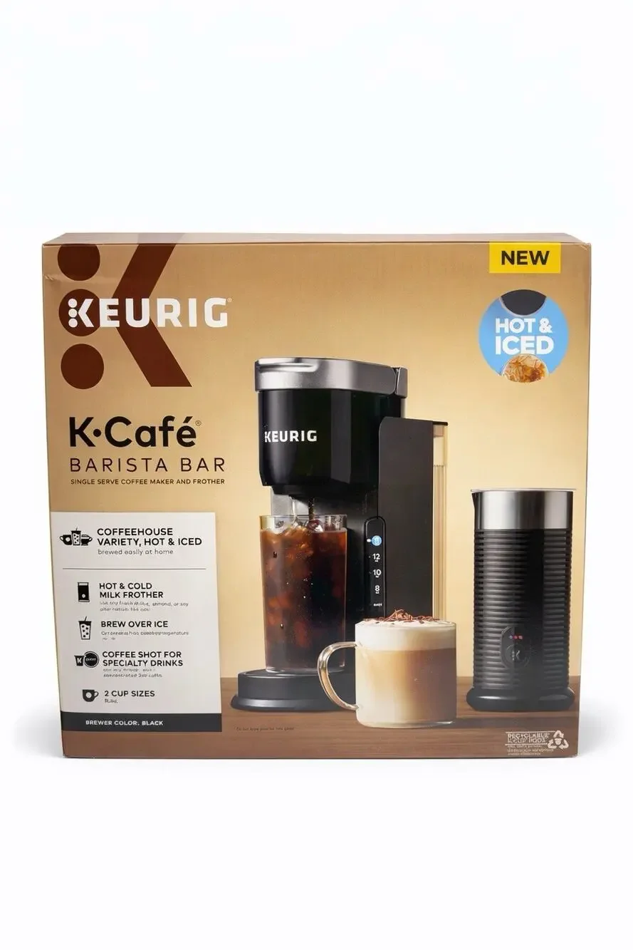 Keurig K-Café Barista Bar Single Serve Coffee Maker & Frother w/ Reusable Filter